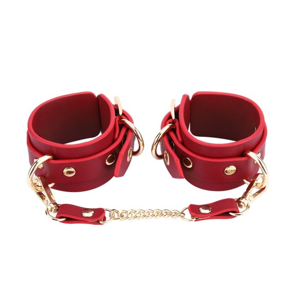 KIT DEL SADOMASO SEXY BORSA CON OGGETTI BDSM IN ELEGANTE PELLE VEGANA ROSSA