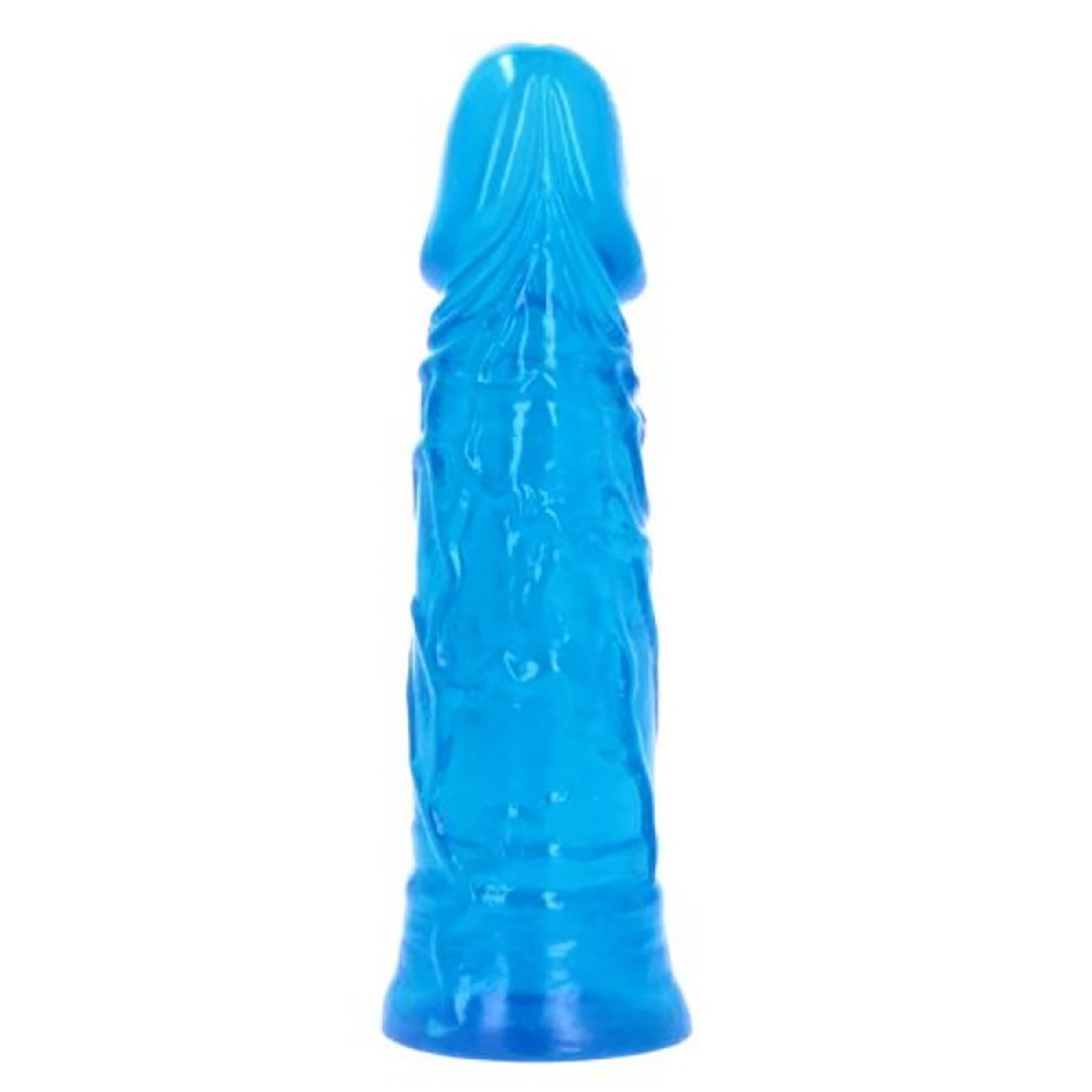 DILDO BLU TRASPARENTE CON VENATURE E VENTOSA...