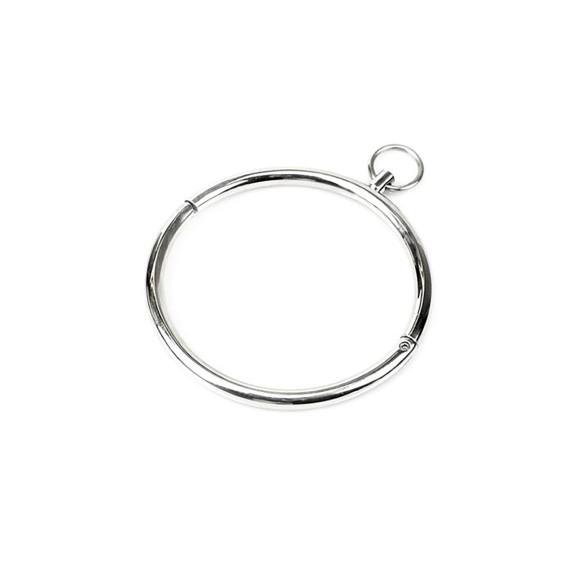 COLLARE SEXY TONDO IN ACCIAIO CON ANELLO E APERTURA LATERALE KIOTOS