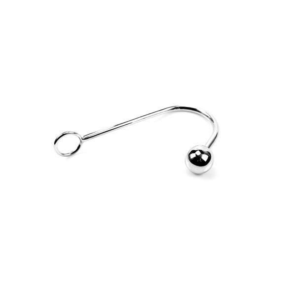 GANCIO-UNCINO ANALE VAGINALE IN ACCIAIO SEX TOY CON ANELLO E PALLINE VARIE DIMENSIONI BDSM SOSPENSIONI