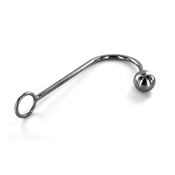 GANCIO-UNCINO ANALE VAGINALE IN ACCIAIO SEX TOY CON ANELLO E PALLINE VARIE DIMENSIONI BDSM SOSPENSIONI