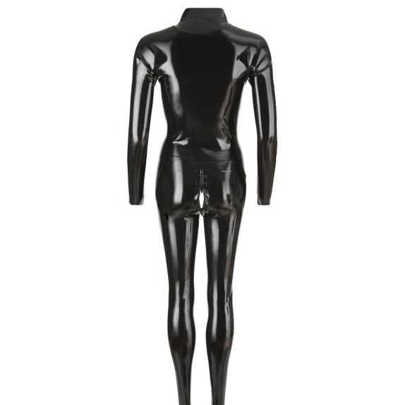 TUTA IN LATEX SEXY PER DONNA CON ZIP SENZA PIEDI