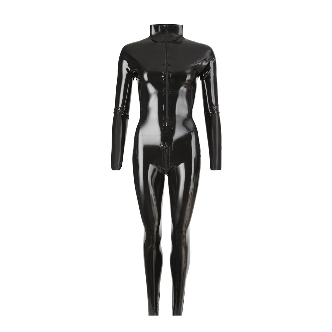 TUTA IN LATEX SEXY PER DONNA CON ZIP SENZA PIEDI
