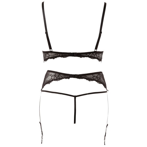 COMPLETO INTIMO APERTO SEXY CON REGGISENO REGGICALZE E PERIZOMA