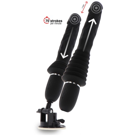 VIBRATORE SEXY A SPINTA SU E GIU' CON VENTOSA E TELECOMANDO WIRELESS MAGNUM OPUS PRO