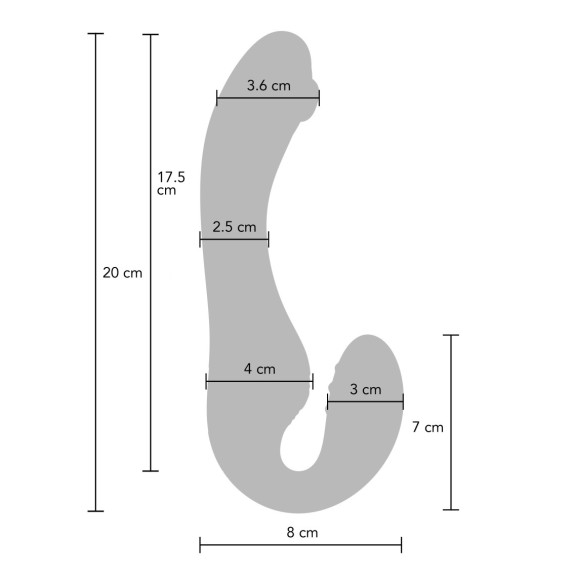 STRAPLESS STRAP-ON SEXY PER DONNA CON PULSAZIONE E TELECOMANDO XOCOON