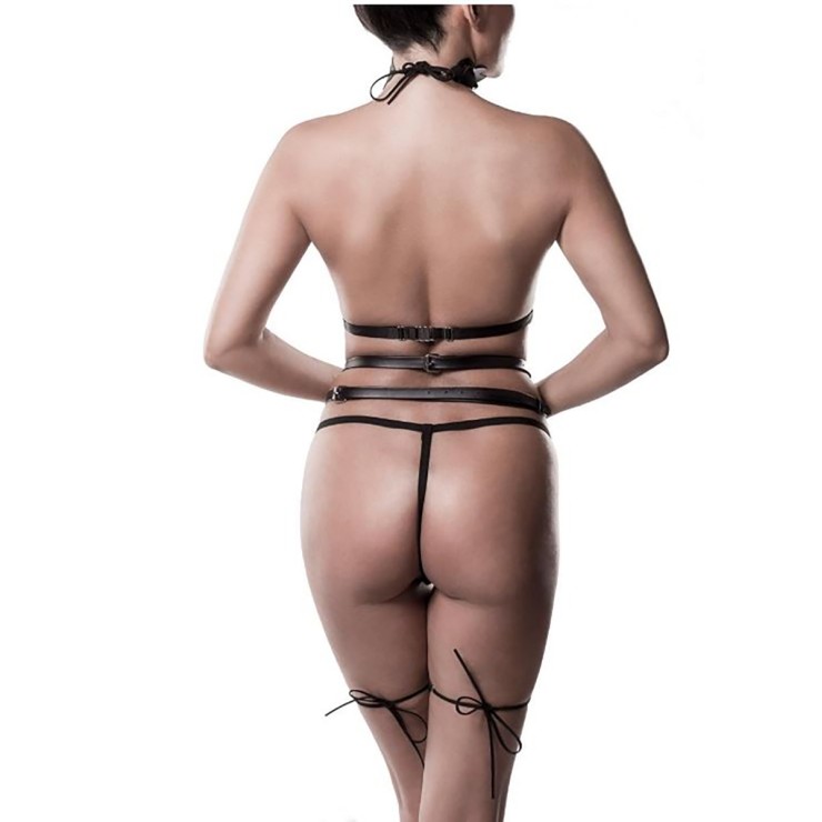 SET 3 PEZZI HARNESS SEXY PER DONNA CON REGGICALZE REGOLABILE 2