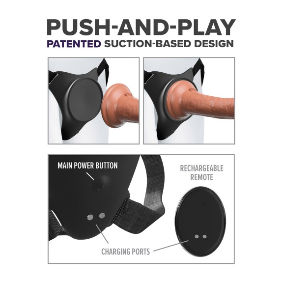 MUTANDINA STRAP-ON BASE PER VENTOSA E VIBRATORE INTERNO CON TELECOMANDO PER DONNA