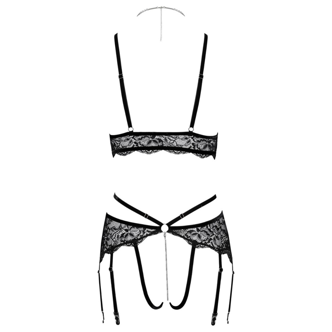 COMPLETO INTIMO SEXY DONNA CON STRASS BRILLANTI...