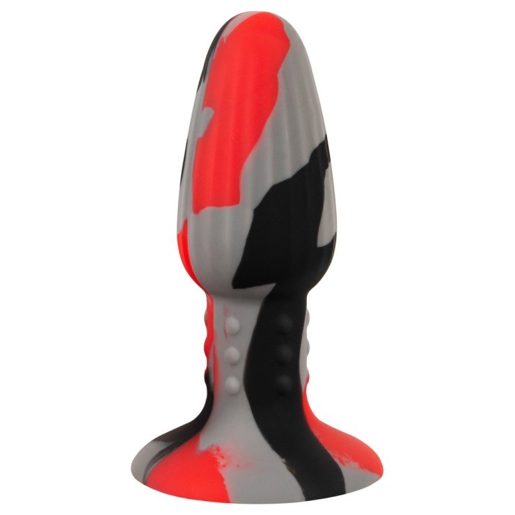 PLUG ANALE MULTICOLOR CON VENTOSA IN SILICONE ANOS 2