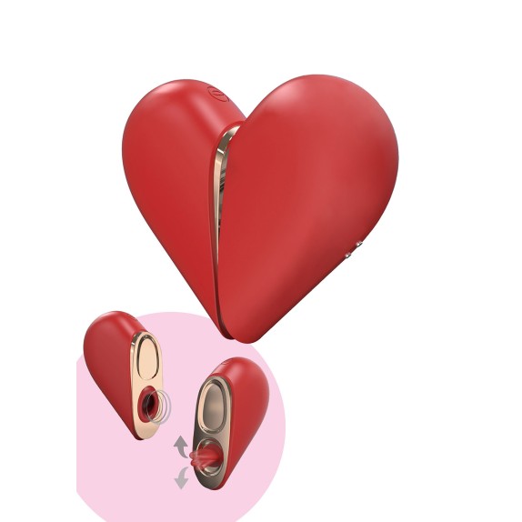 STIMOLATORE CLITORIDE & CAPEZZOLI 2 IN 1 VIBRA E LECCA A FORMA DI CUORE HEARTBREAKER