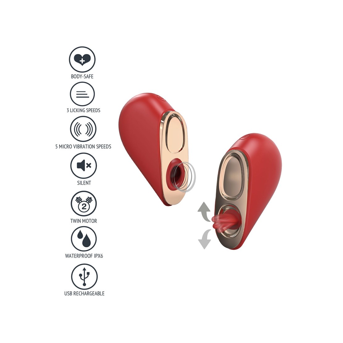 STIMOLATORE CLITORIDE & CAPEZZOLI 2 IN 1 VIBRA...