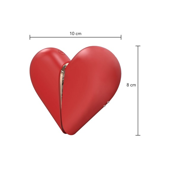 STIMOLATORE CLITORIDE & CAPEZZOLI 2 IN 1 VIBRA E LECCA A FORMA DI CUORE HEARTBREAKER