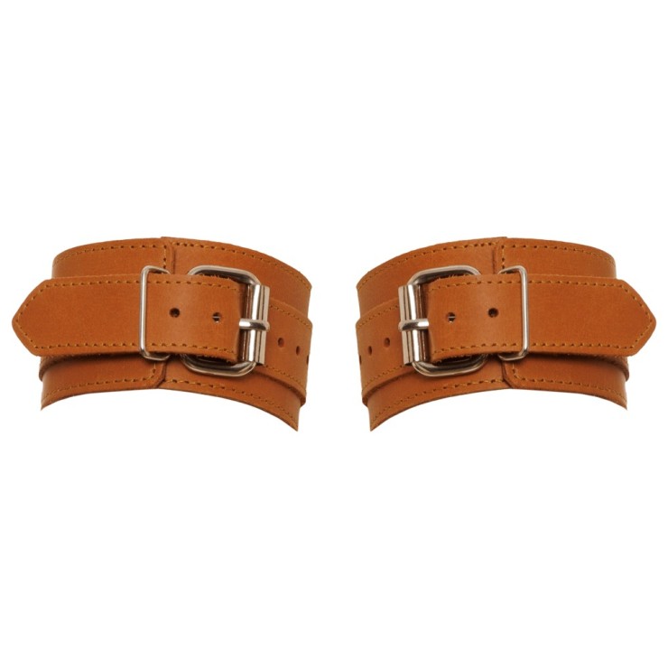 copy of MANETTE SEXY IN PELLE MARRONE CON CHIUSURA A... 2