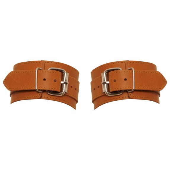 copy of MANETTE SEXY IN PELLE MARRONE CON CHIUSURA A FIBBIA ZADO