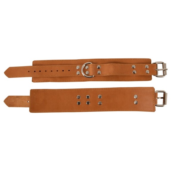 copy of MANETTE SEXY IN PELLE MARRONE CON CHIUSURA A FIBBIA ZADO