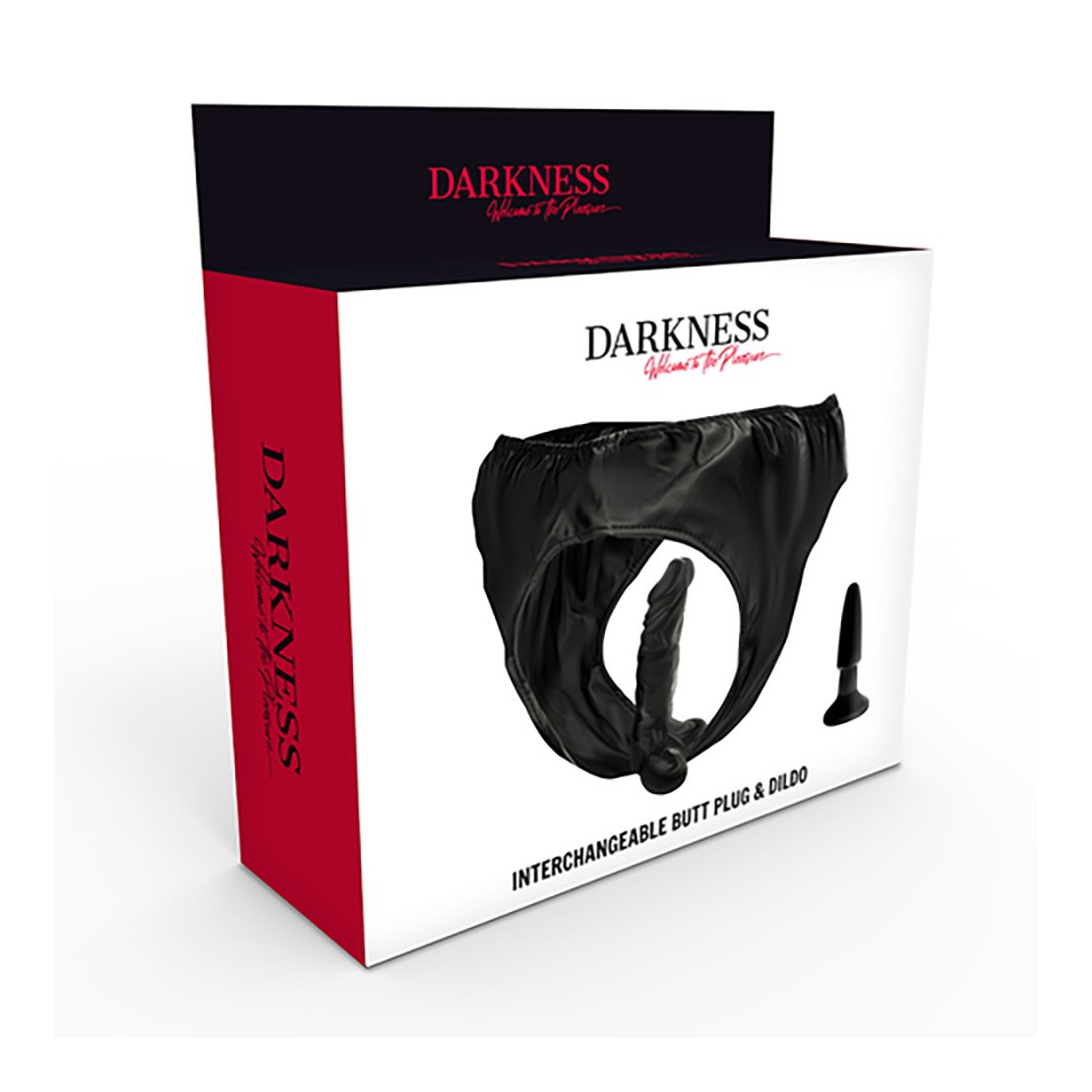 SLIP IN ECOPELLE CON DILDO E PLUG ANALE...