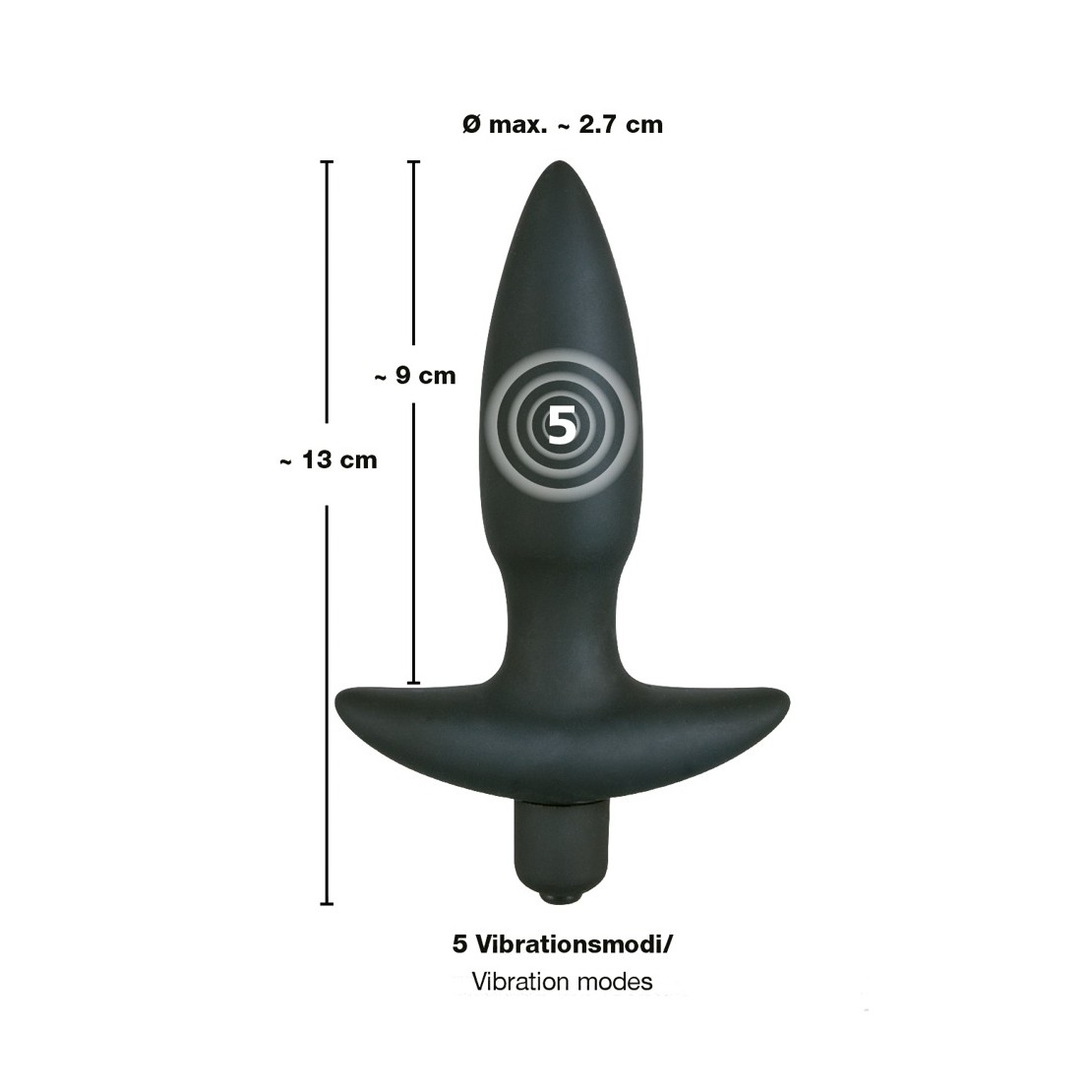 PLUG ANALE VIBRANTE IN SILICONE SMALL