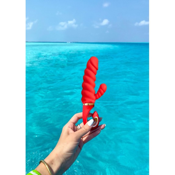 VIBRATORE RABBIT CON RILIEVI SEX TOY PER DONNA RICARICABILE GCANDY MINI