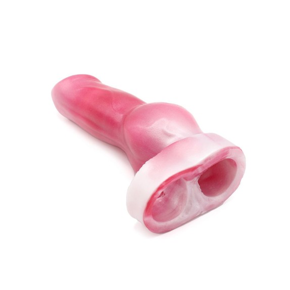 GUAINA PER UOMO 20,5 CM CON ANELLO PER I TESTICOLI COLOR ROSA MONSTAR
