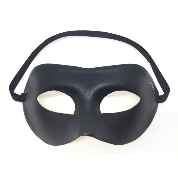 MASCHERA SEXY UNISEX NERA REGOLABILE IN ECOPELLE MASK DORCEL