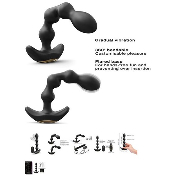 PALLINE ANALI VIBRANTI FLESSIBILI CON TELECOMDANDO FLEXI BALLS DORCEL