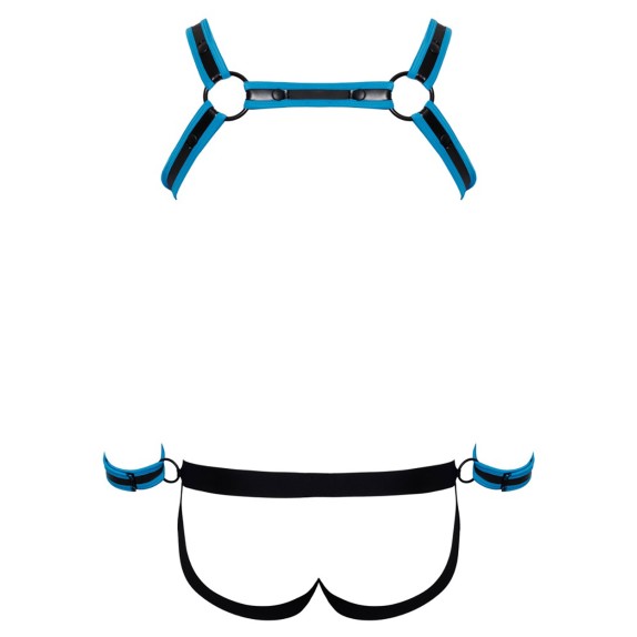 SET HARNESS SEXY PER UOMO E JOCK STRAP CON MANETTE SVENJOYMENT