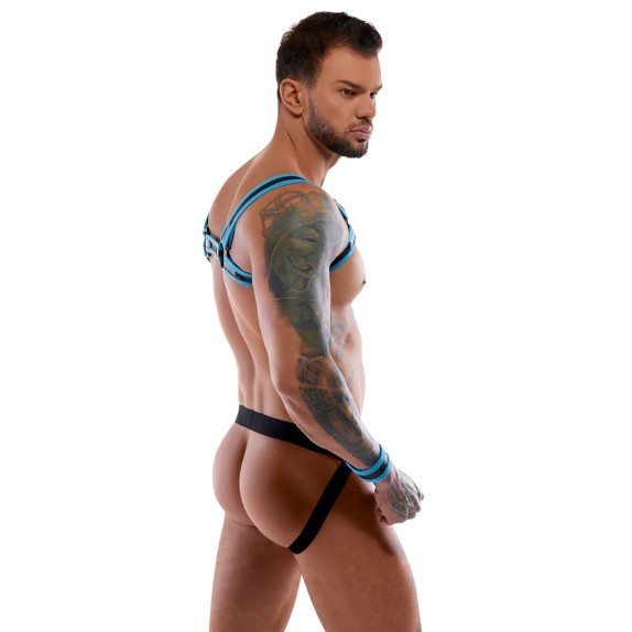 SET HARNESS SEXY PER UOMO E JOCK STRAP CON MANETTE SVENJOYMENT