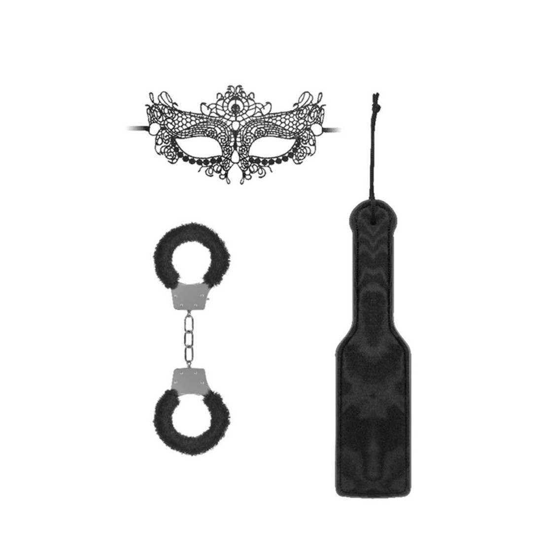 SET BONDAGE KIT 3 PEZZI MASCHERA MANETTE E...