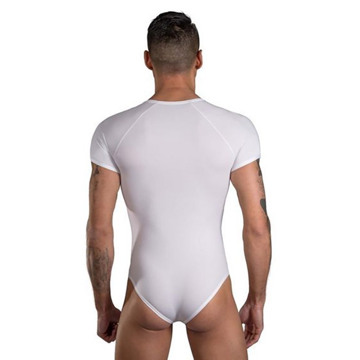 BODY BIANCO UOMO SEXY A MEZZA MANICA 2