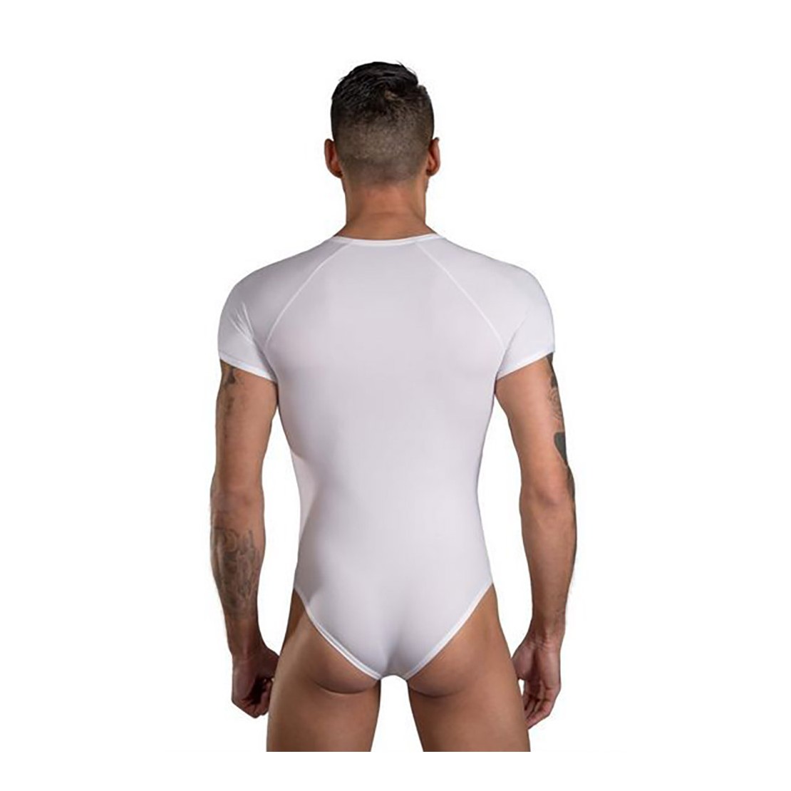 BODY BIANCO UOMO SEXY A MEZZA MANICA