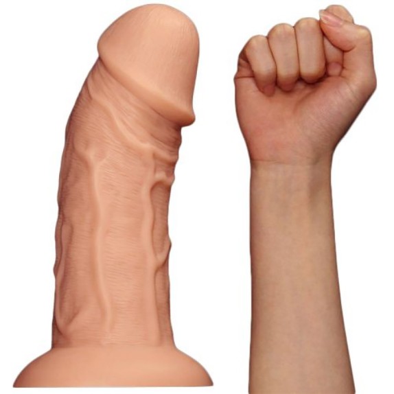 FALLO DILDO REALISTICO 24 CM RICURVO ED ELASTICO CON BASE A VENTOSA GRANDI PENETRAZIONI