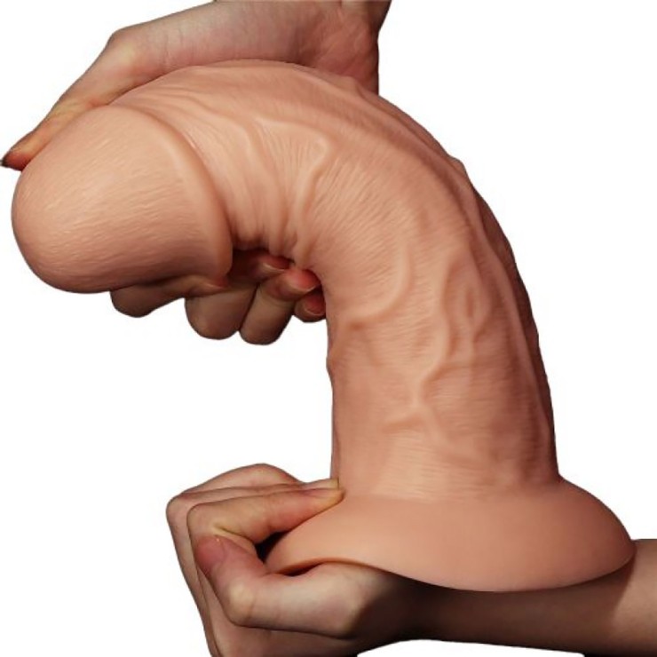 FALLO DILDO REALISTICO 24 CM RICURVO ED ELASTICO CON BASE... 2