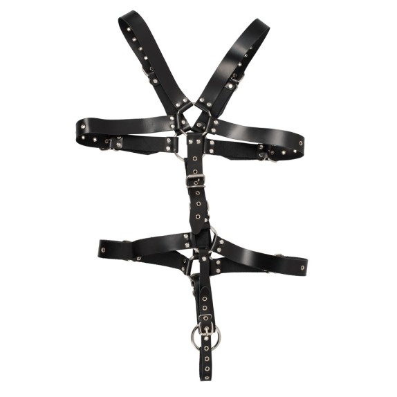 BODY HARNESS PER UOMO IN PELLE CON ANELLO PER PENE SEX TOY