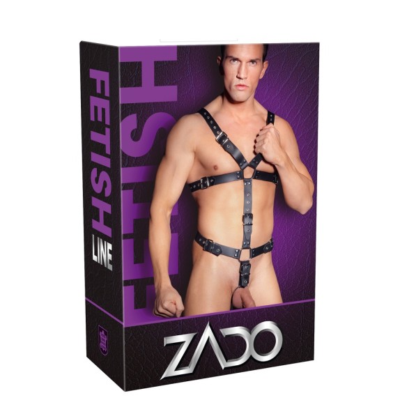 BODY HARNESS PER UOMO IN PELLE CON ANELLO PER PENE SEX TOY