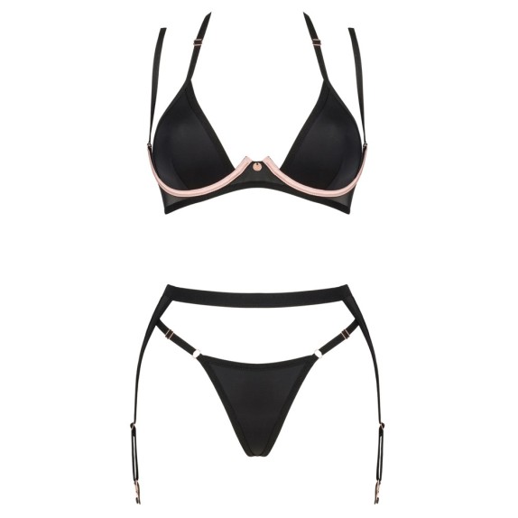 copy of SET 3 PEZZI COMPLETO INTIMO PER DONNA SEXY NERO