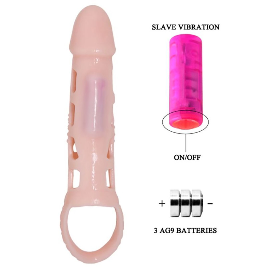 GUAINA VIBRANTE ESTENDIBILE PER UOMO 13,5 CM...