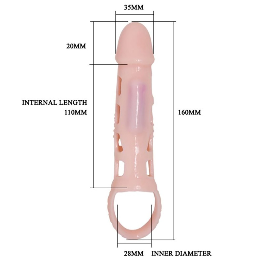 GUAINA VIBRANTE ESTENDIBILE PER UOMO 13,5 CM...