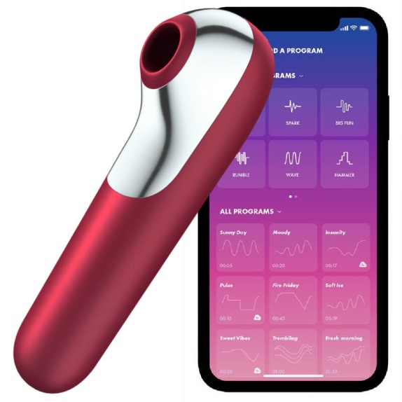 SUCCHIA CLITORIDE SEX TOY RICARICABILE CON APP DUAL LOVE