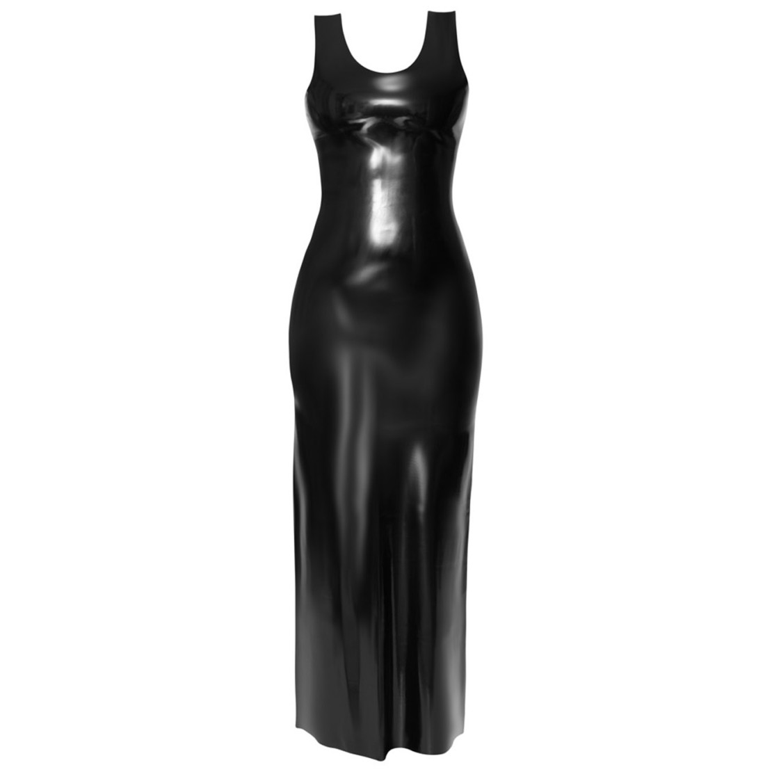 LATEX VESTITO LUNGO SEXY PER DONNA SENZA MANICHE