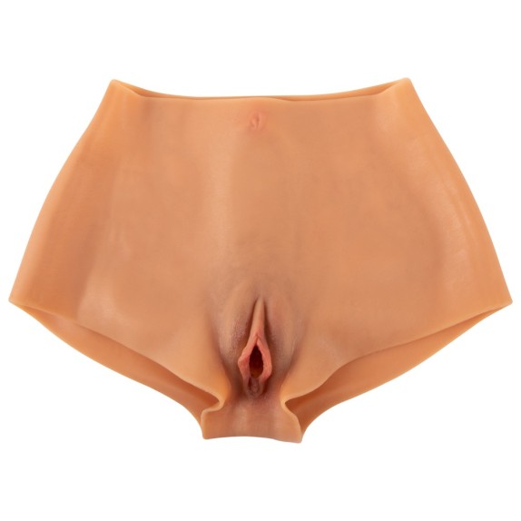 PROTESI INDOSSABILE MUTANDA A VAGINA REALISTICA CON ANO IN SILICONE LIQUIDO