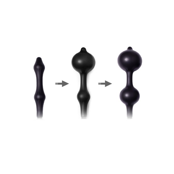 PLUG ANALE GONFIABILE DOPPIO PALLONCINO CON PALLINE E POMPETTA A MANO RIMBA