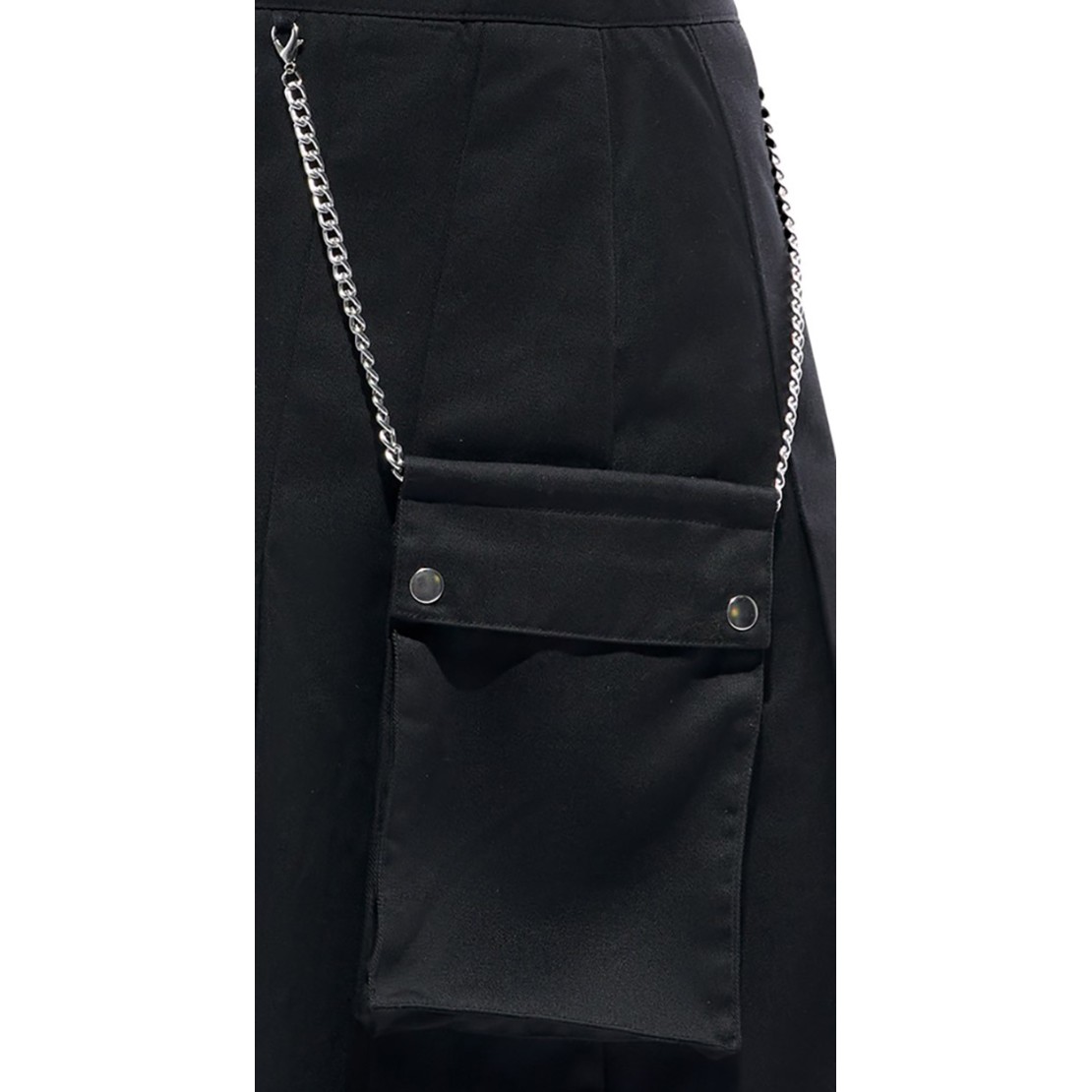 KILT SCOZZESE NERO LUNGO PER UOMO CON TASCA E...