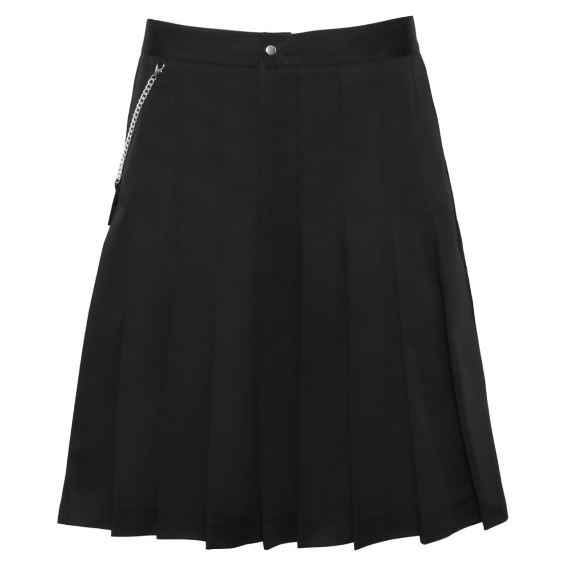 KILT SCOZZESE NERO LUNGO PER UOMO CON TASCA E...