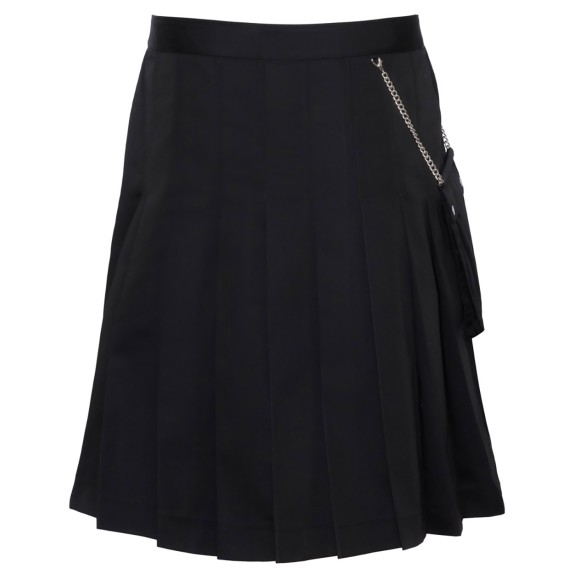 KILT SCOZZESE NERO LUNGO PER UOMO CON TASCA E CATENA SVENJOYMENT