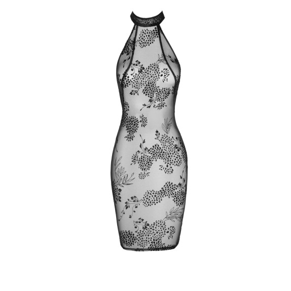 ABITO SEXY PER DONNA TRASPARENTE CON RICAMI NOIR HANDMADE