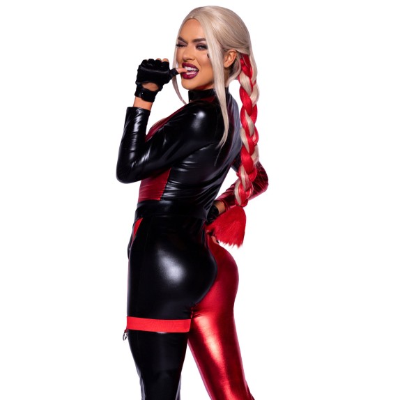 HALLOWEEN COSTUME SEXY DONNA HARLEY QUINN CATSUIT TUTA LEG AVENUE