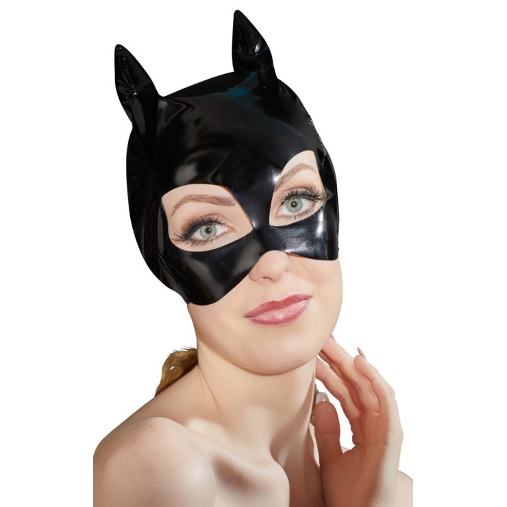 MASCHERA CAT WOMAN IN VINILE LUCIDO
