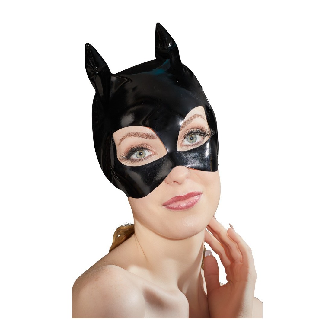 MASCHERA CAT WOMAN IN VINILE LUCIDO