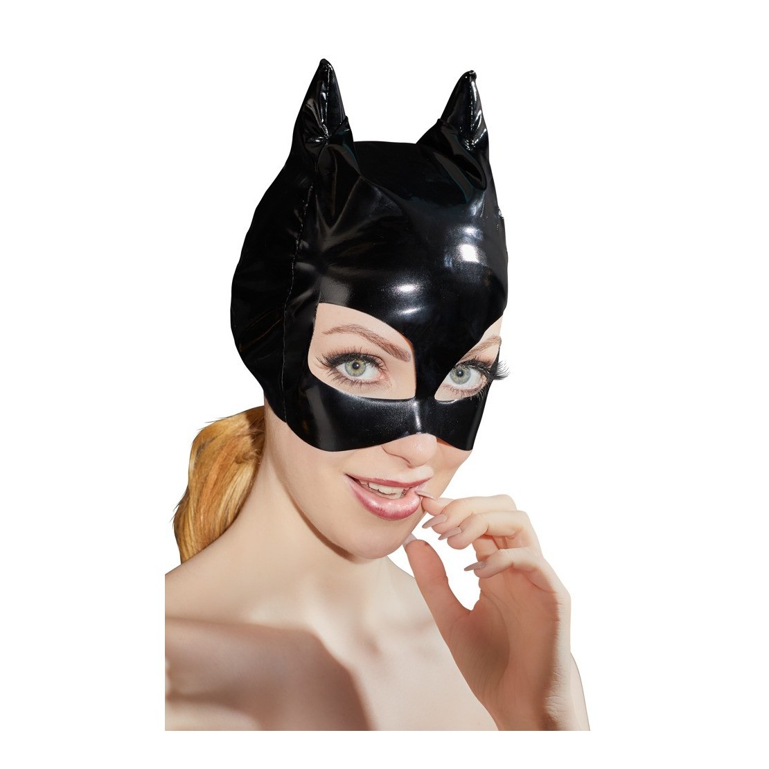 MASCHERA CAT WOMAN IN VINILE LUCIDO 